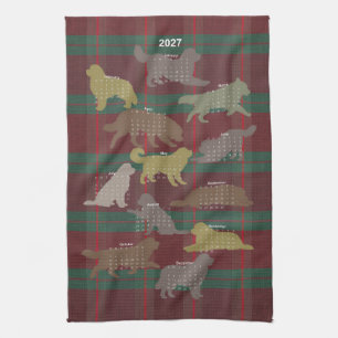 2027 full year Newfoundland dog Calendar towel
