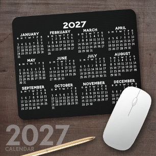2027 Full Year View Calendar - horizontal Mouse Pad