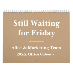 2027 Funny Office Countdown to Weekend Calendar