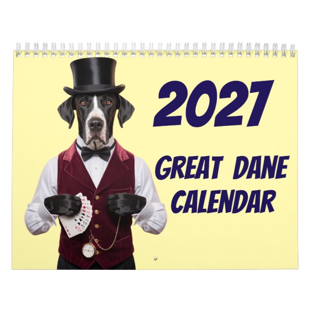 2027 Great Dane Dog Calendar (Cover)