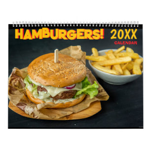 2027 Hamburger Wall Calendar Food
