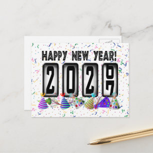 2027 Happy New Year Odometer Postcard