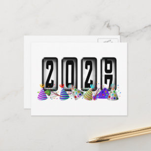 2027 Happy New Year Odometer Postcard