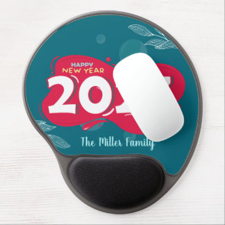 2027 Happy New Year Personalized Family Gel Mouse Pad