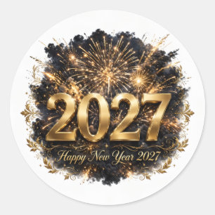 2027 Happy New Year Sticker
