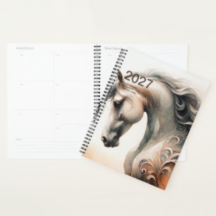 2027 Horse Equestrian Lifestyle Art Personalized Planner