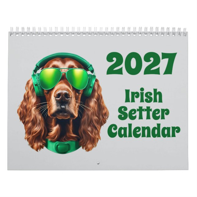 2027 Irish Setter Dog Calendar (Cover)