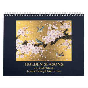 2027 Japanese Art Wall Calendar Golden Seasons