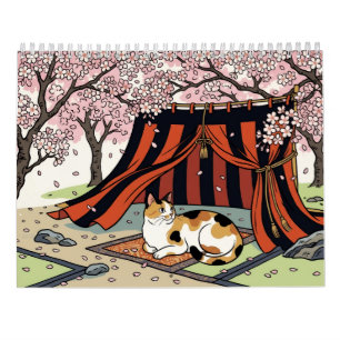 2027 Japanese Cat Wall Calendar