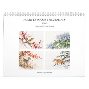 2027 Japanese Seasons Watercolor Nature Calendar