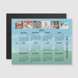 2027 Magnet Photo Calendar Golf Theme