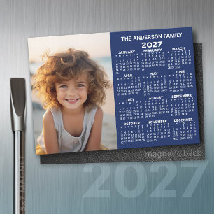 2027 Magnetic Calendar - Photo Year View Modern