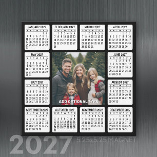 2027 Magnetic Calendar Square with Photo