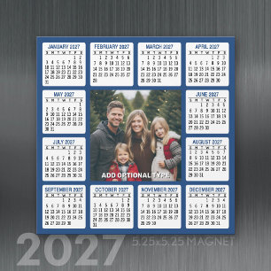 2027 Magnetic Calendar Square with Photo