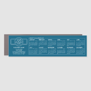 2027 Magnetic Calendar with Business Logo and Info Car Magnet
