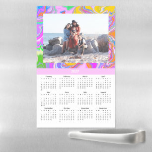 2027 magnetic photo family calendar dry erase sheet