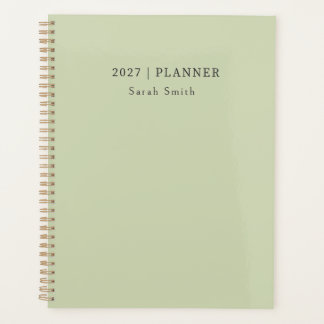 2027 Minimal Planner Soft Pistachio Sage Cover