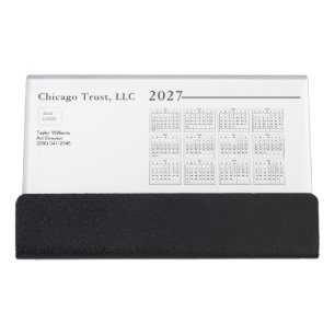 2027 Minimalist Business Logo Corporate Desk Decor Card Holder