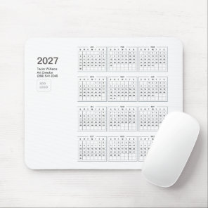 2027 Minimalist Business Logo Corporate Desk Decor Mouse Pad