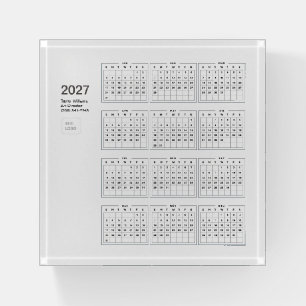 2027 Minimalist Business Logo Corporate Desk Decor Paperweight