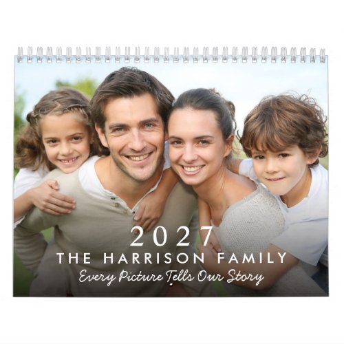 2027 Minimalist Family Photo Calendar