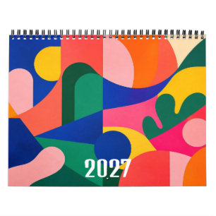 2027 Modern Abstract Colorful Contemporary Art Calendar