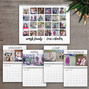 2027 Modern Family 24 Photo Minimal Calendar
