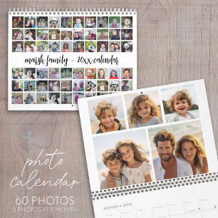 2027 Modern Family 60 Photo - 5 Per Month Custom Calendar