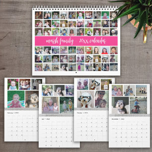 2027 Modern Family 60 Photo - Hot Pink Custom Calendar
