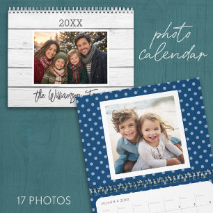 2027 Modern Family Photo with Patterns - 17 Photos Calendar