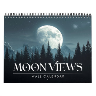 2027 Moon Views Full Moon Lunar Art Calendar