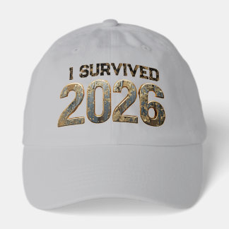 2027 New Years I Survived Gold 2026 Hat
