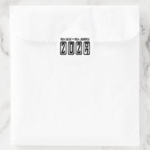 2027 New Years Odometer Classic Round Sticker