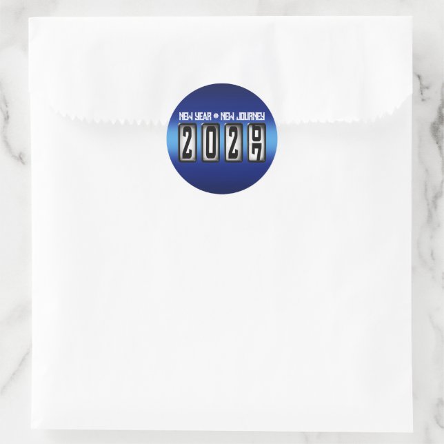 2027 New Years Odometer Classic Round Sticker (Bag)
