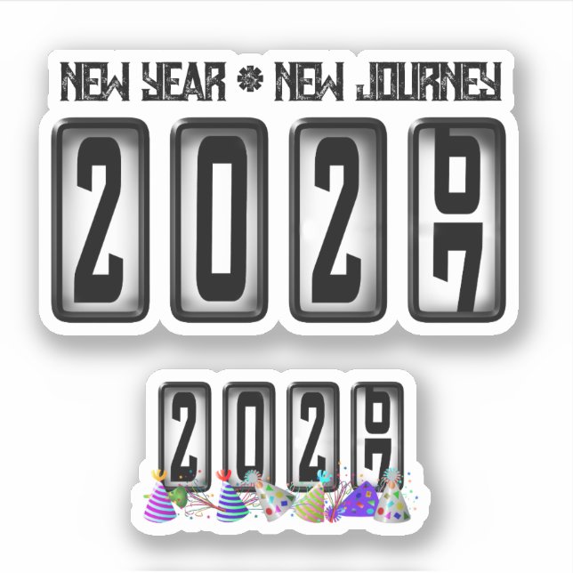 2027 New Years Odometer Sticker (Front)