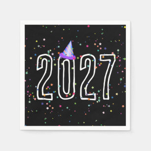 2027 New Year's Party With Stars Napkins