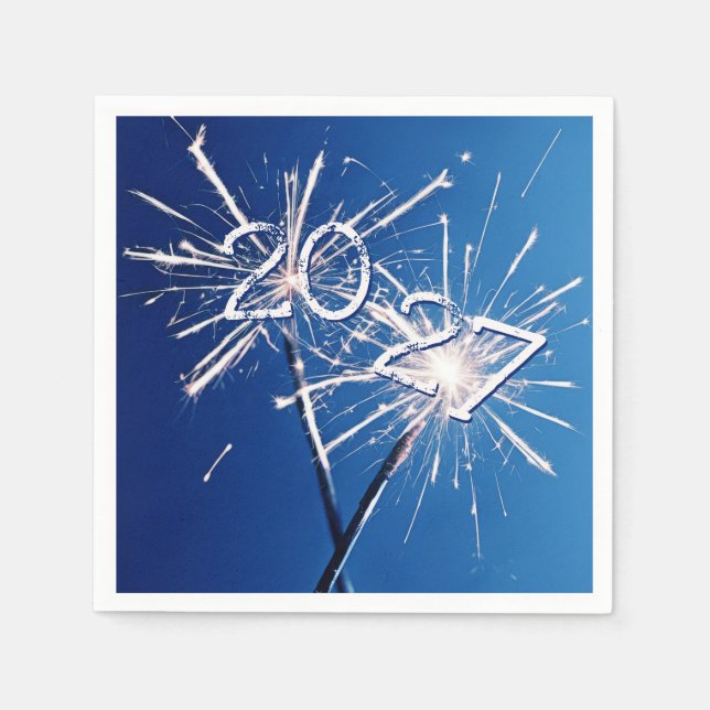2027 New Years Sparklers Napkins (Front)