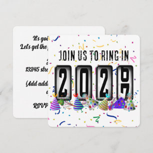 2027 Odometer New Years Party Invitation