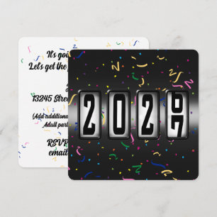 2027 Odometer New Years Party Invitation