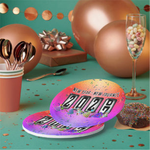 2027 Odometer New Years Party Paper Plates