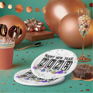 2027 Odometer New Years Party Paper Plates