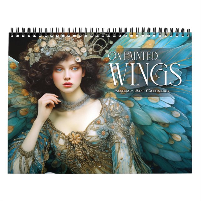2027 On Painted Wings Fairies Angels Fantasy Art Calendar (Cover)