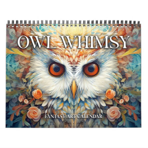 2027 Owls Whimsical Fantasy Art Calendar