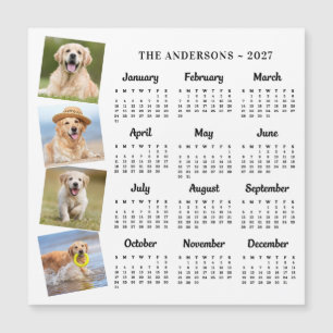 2027 Personalized Family Pet Dog Photos Calendar