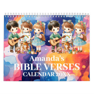 2027 Personalized Kids Bible Verse Calendar