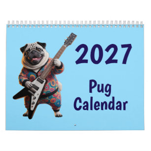 2027 Pug Dog Calendar