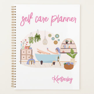 2027 Self Care Cute Girly Personalized Name Planner