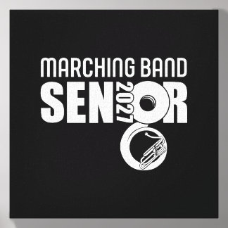 2027 Senior Tuba Player Marching Band Sousaphone Canvas Photo Tile