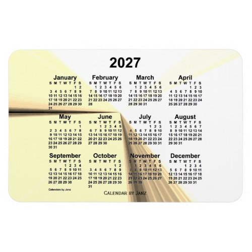 2027 Sepia Vanishing Point Calendar by Janz 4x6 Magnet