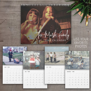2027 Simple Modern Custom Photo - 14 Picture Calendar